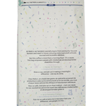 Back of Melly's Decaf coffee bag showing mission statement and product details in English and French