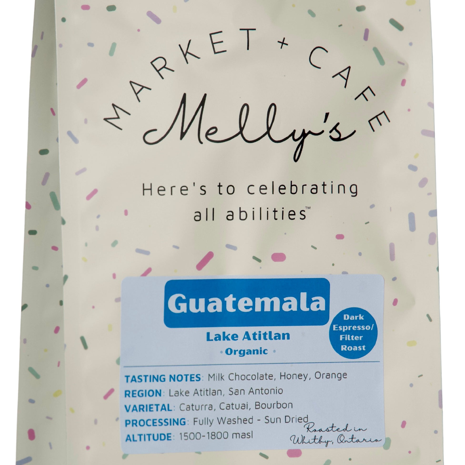 Melly's Organic Guatemala Dark Roast Coffee 2lb bag - Lake Atitlan single origin, whole bean specialty coffee roasted in Ontario