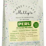 Melly's Organic Peru Medium Roast Coffee 340g bag - El Gran Mirador, Fairtrade, ethically sourced, roasted in Whitby Ontario