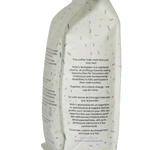 Melly's Guatemala coffee bag side panel describing charity mission supporting Canadians with disabilities in English and French